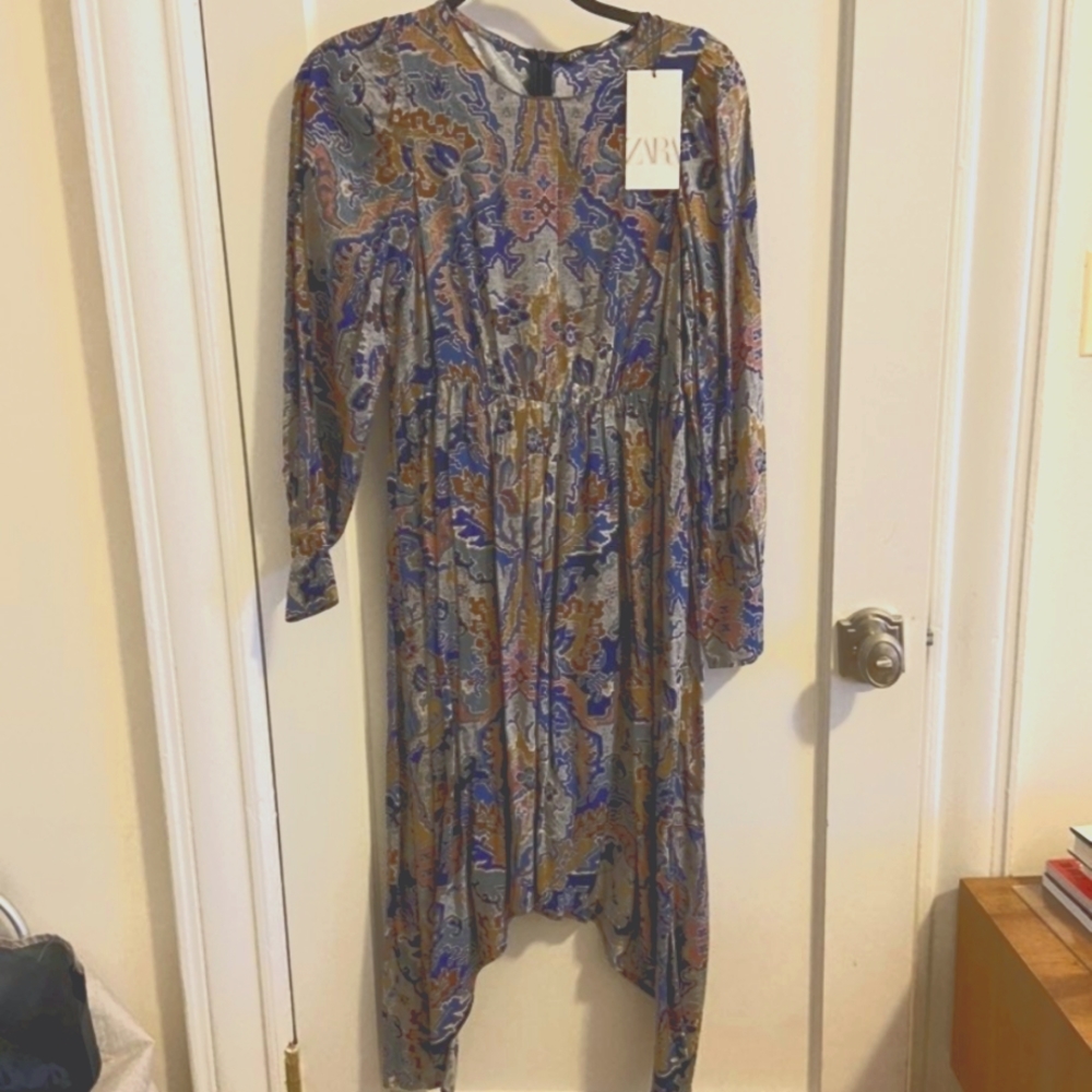 ZARA boho western midi dress